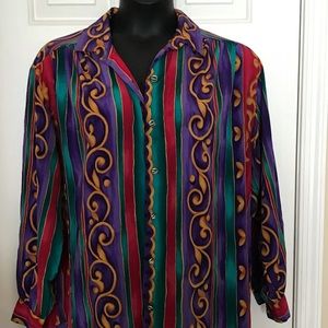 Vintage multi color women’s button up.